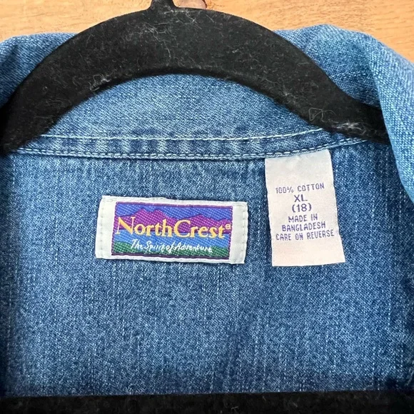 ☀️Northcrest Classic Blue Denim Shirt Women’s XL 18☀️ - Picture 3 of 3
